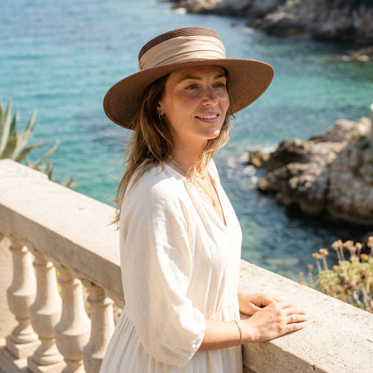 Chapeau fedora en paille pour femme