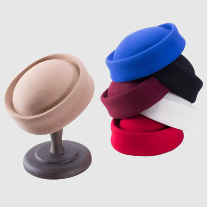Chapeau mariage vintage en laine pour femme