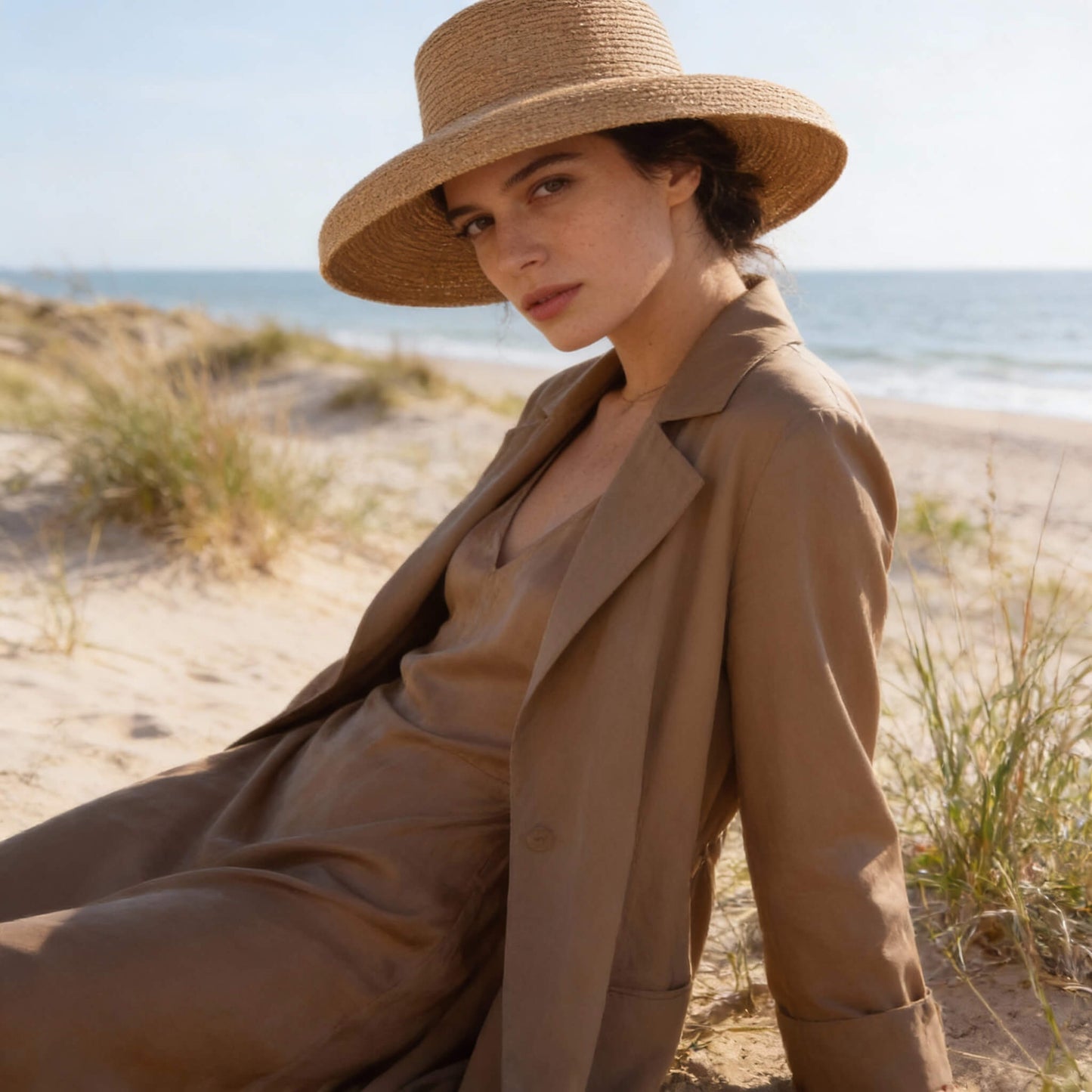 Chapeau panama paille grand bord pour femme