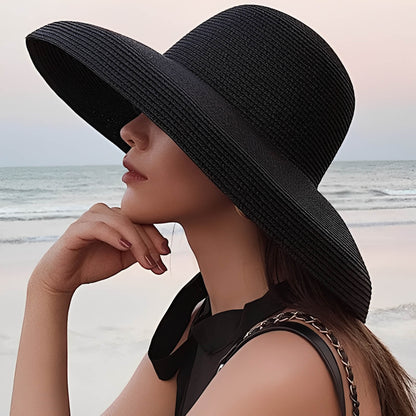 Chapeau panama paille grand bord pour femme