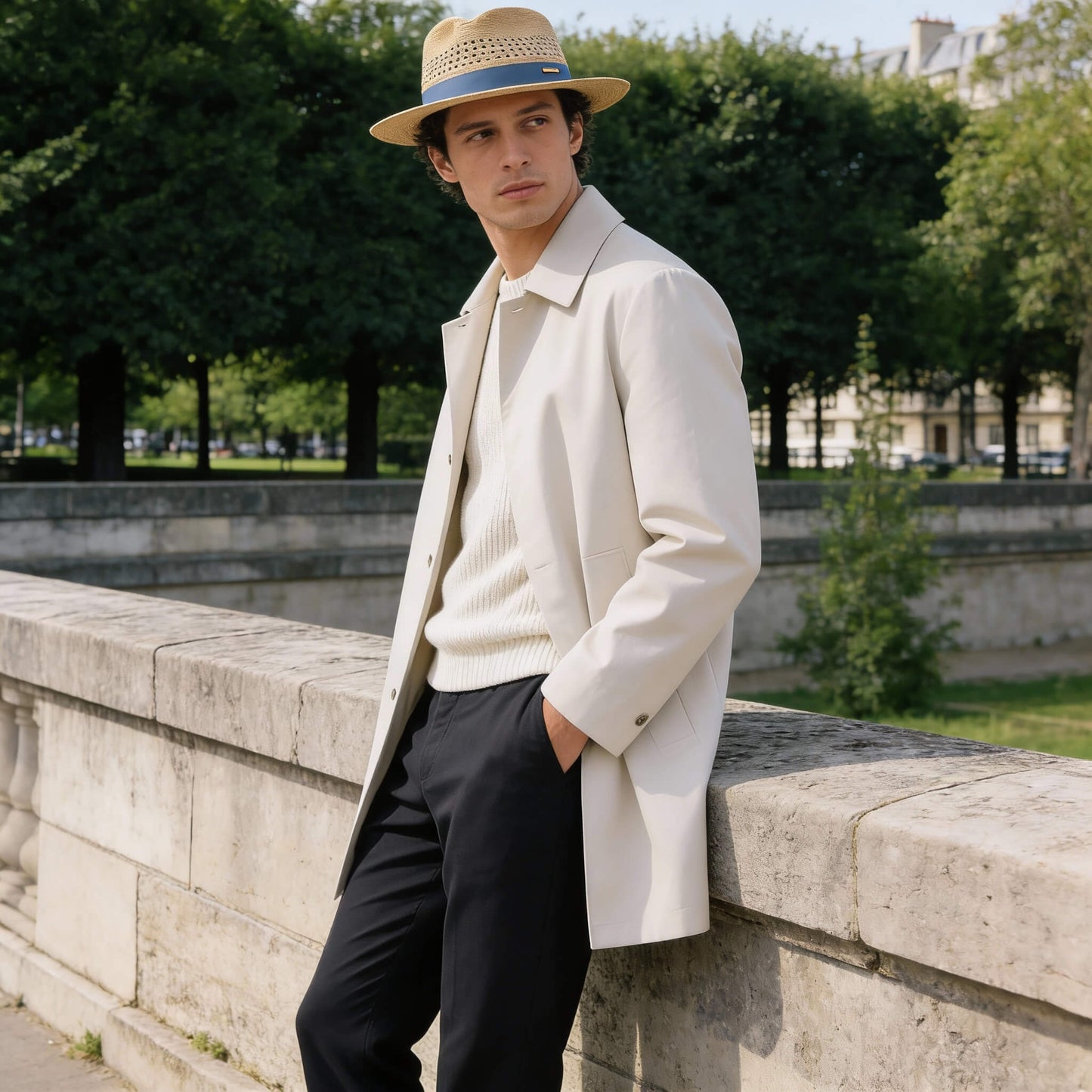 Chapeau panama paille grande taille unisexe