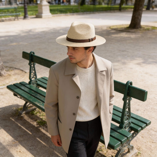 Chapeau panama paille unisexe