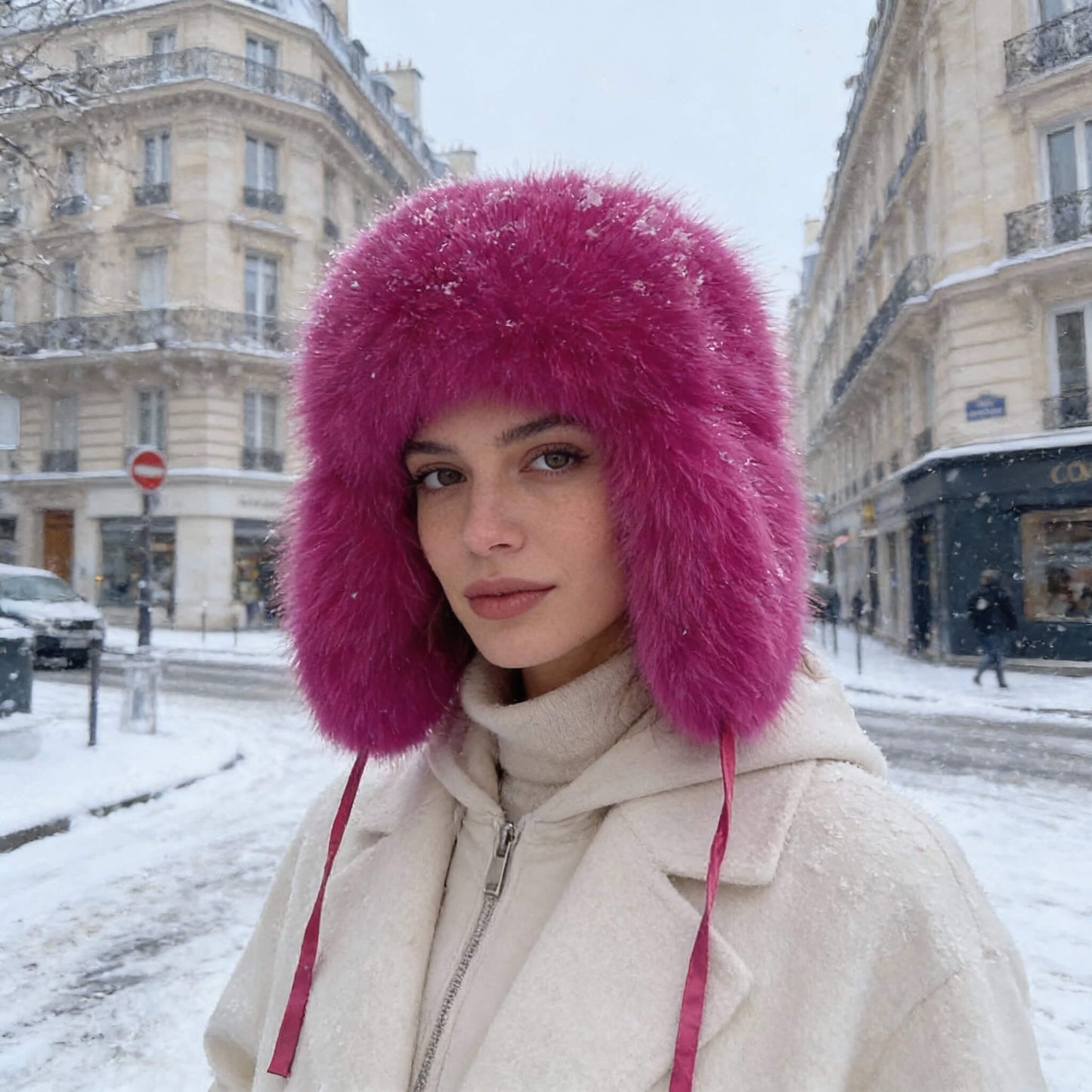 Chapka femme fausse fourrure chaude