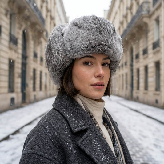 Chapka unisexe fausse fourrure douce – hiver au chaud