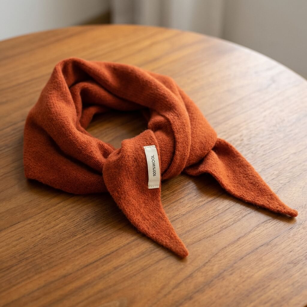 Écharpe triangle en maille douce pour femme