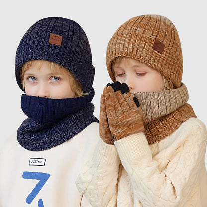 Ensemble bonnet, cache-cou et gants – hiver chaud pour enfants