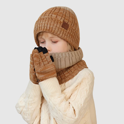 Ensemble bonnet, cache-cou et gants – hiver chaud pour enfants