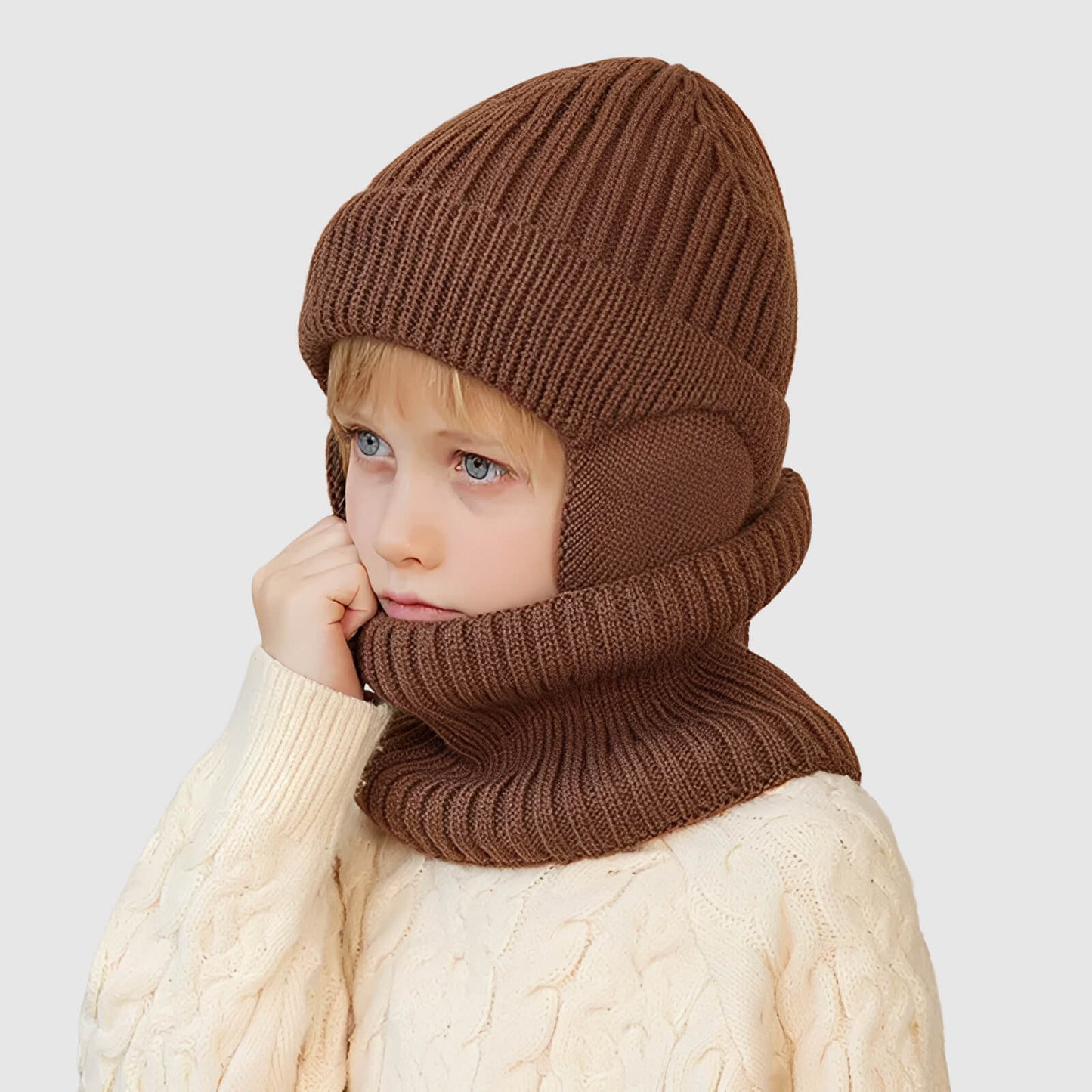Ensemble bonnet et cache‑cou enfant – tricot chaud pour l’hiver