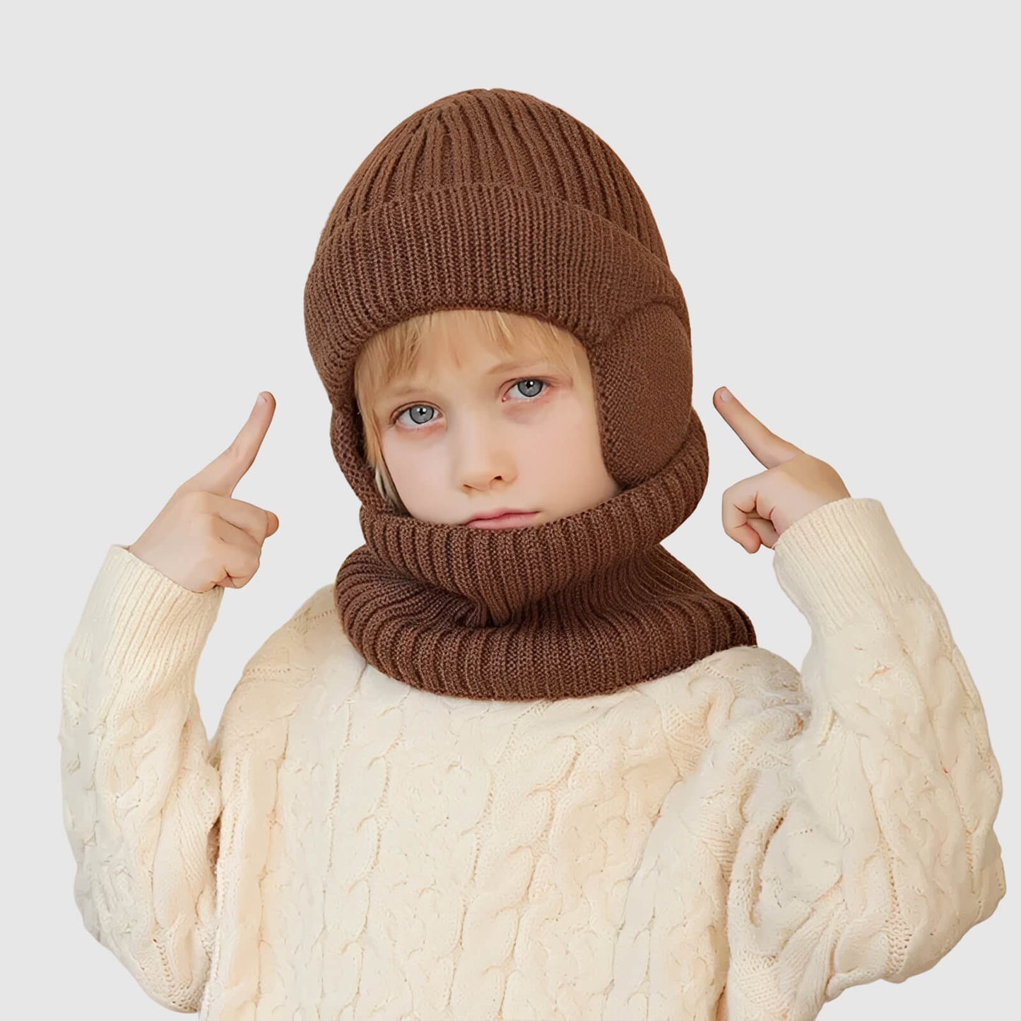 Ensemble bonnet et cache‑cou enfant – tricot chaud pour l’hiver