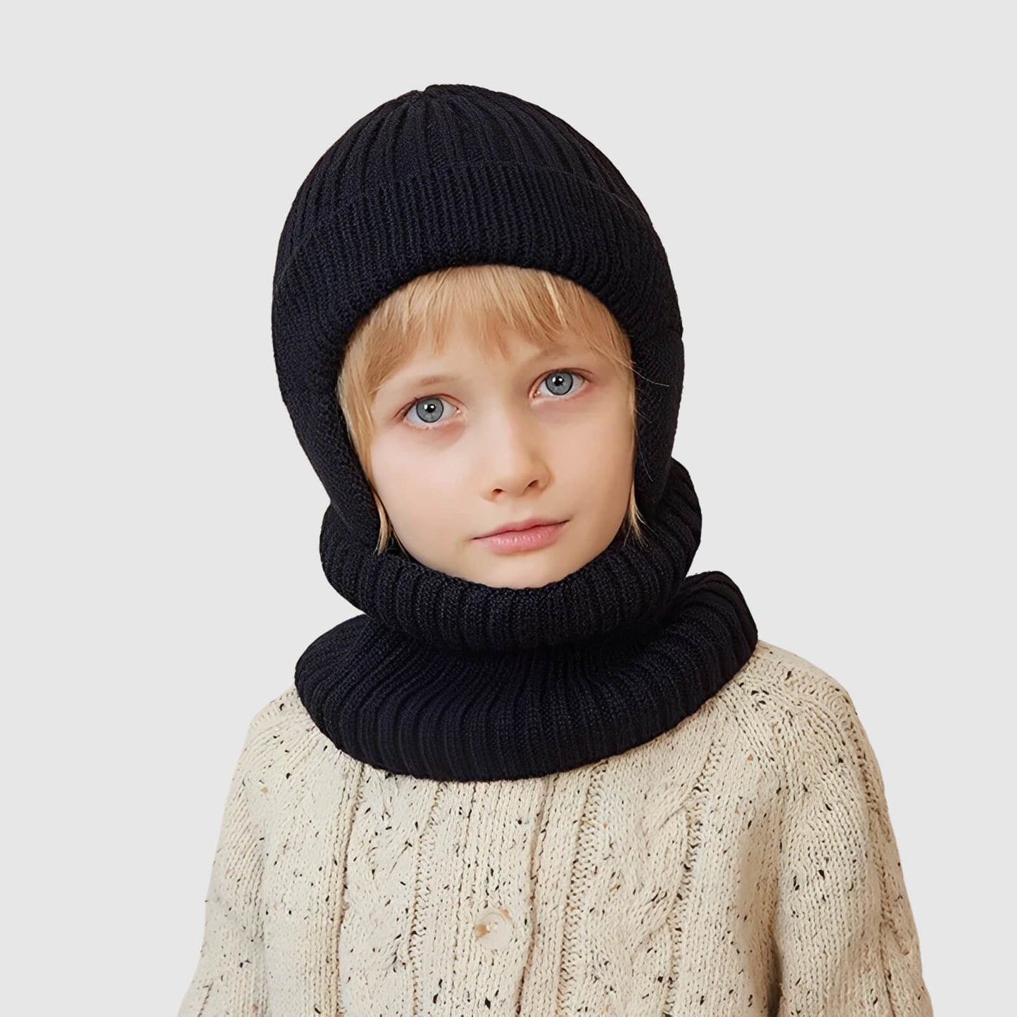 Ensemble bonnet et cache‑cou enfant – tricot chaud pour l’hiver