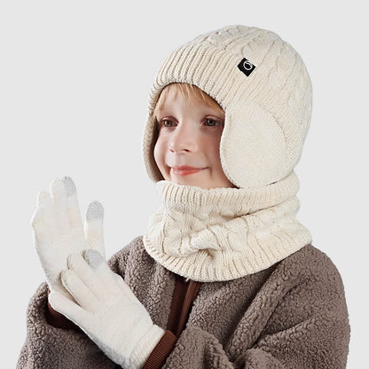 Ensemble bonnet, écharpe et gants – hiver tout chaud pour enfants