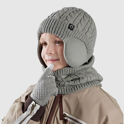 Ensemble bonnet, écharpe et gants – hiver tout chaud pour enfants