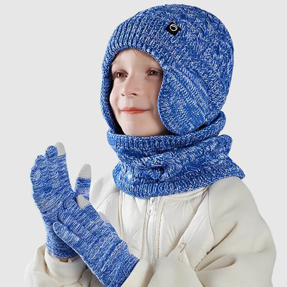 Ensemble bonnet, écharpe et gants – hiver tout chaud pour enfants