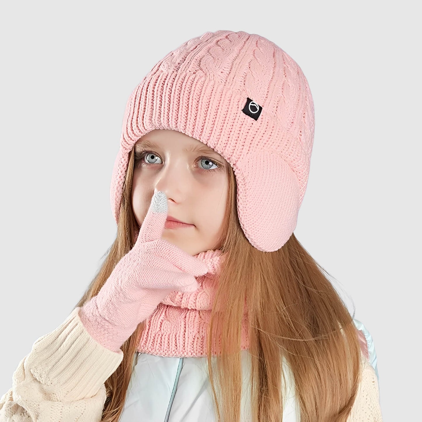 Ensemble bonnet, écharpe et gants – hiver tout chaud pour enfants