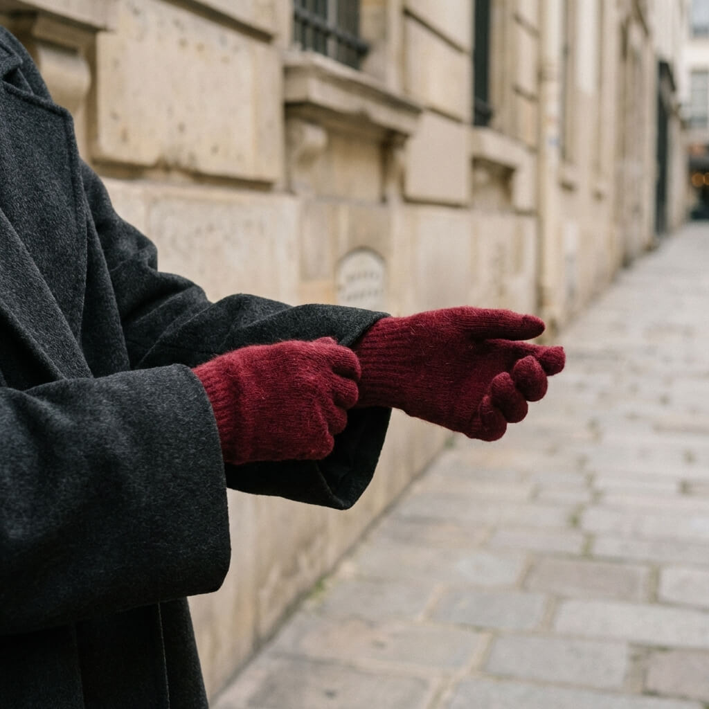 Gants en maille douceur polaire pour femme