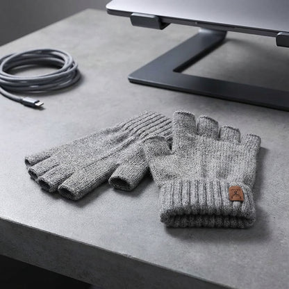 Gants mitaines hiver pour homme – tricot chaud et souple
