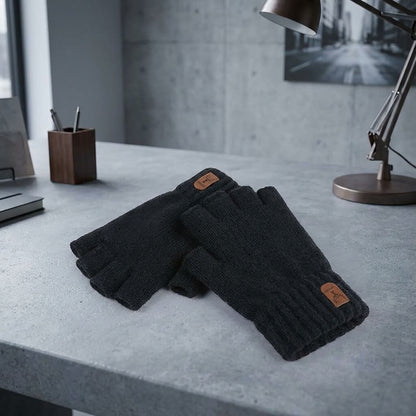 Gants mitaines hiver pour homme – tricot chaud et souple
