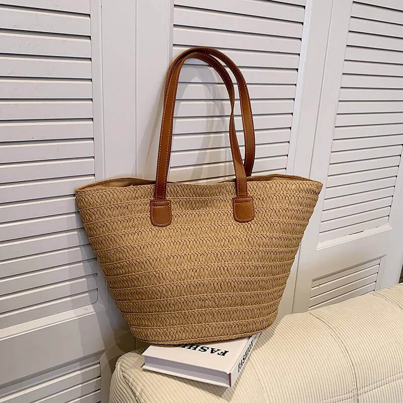 Sac cabas au tressage texturé