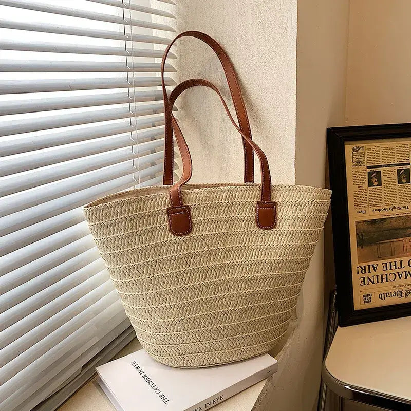 Sac cabas au tressage texturé