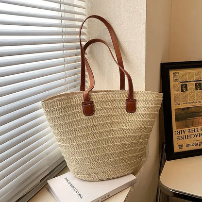 Sac cabas au tressage texturé