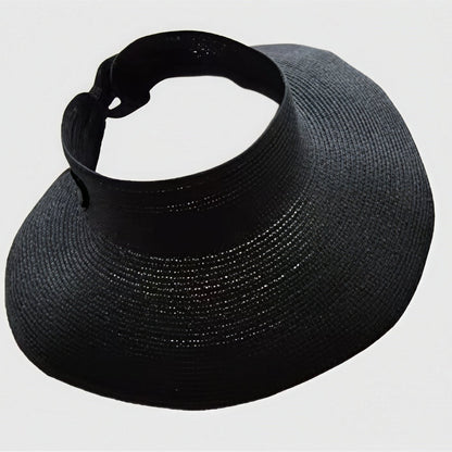 Visière de plage en paille pliable pour femme