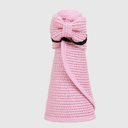 Visière de plage en paille pliable pour femme